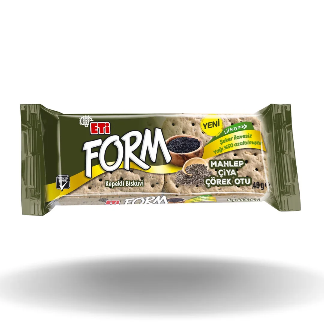 Eti Form Mahlepli Çiyalı ve Çörek Otlu Kepekli Bisküvi 40 gr