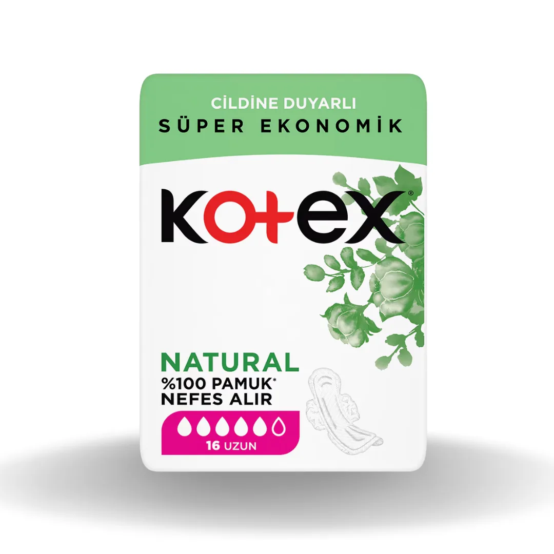 Kotex Natural Ultra Quadro Uzun 16'lı
