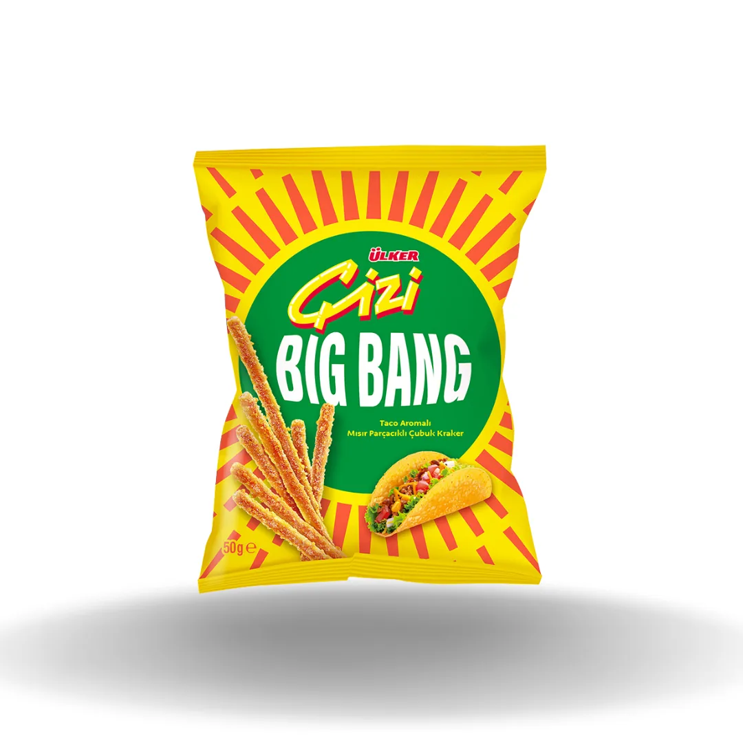 Ülker Çizi Big Bang Mısır Parçacıklı Peynirli Çubuk Kraker 50 Gr