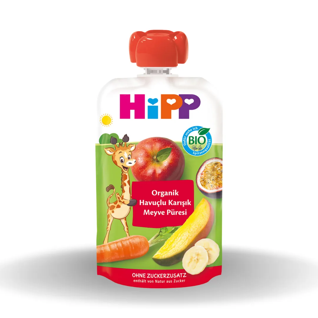 Hipp Organik Havuçlu Karışık Meyve Püresi 100 Gr