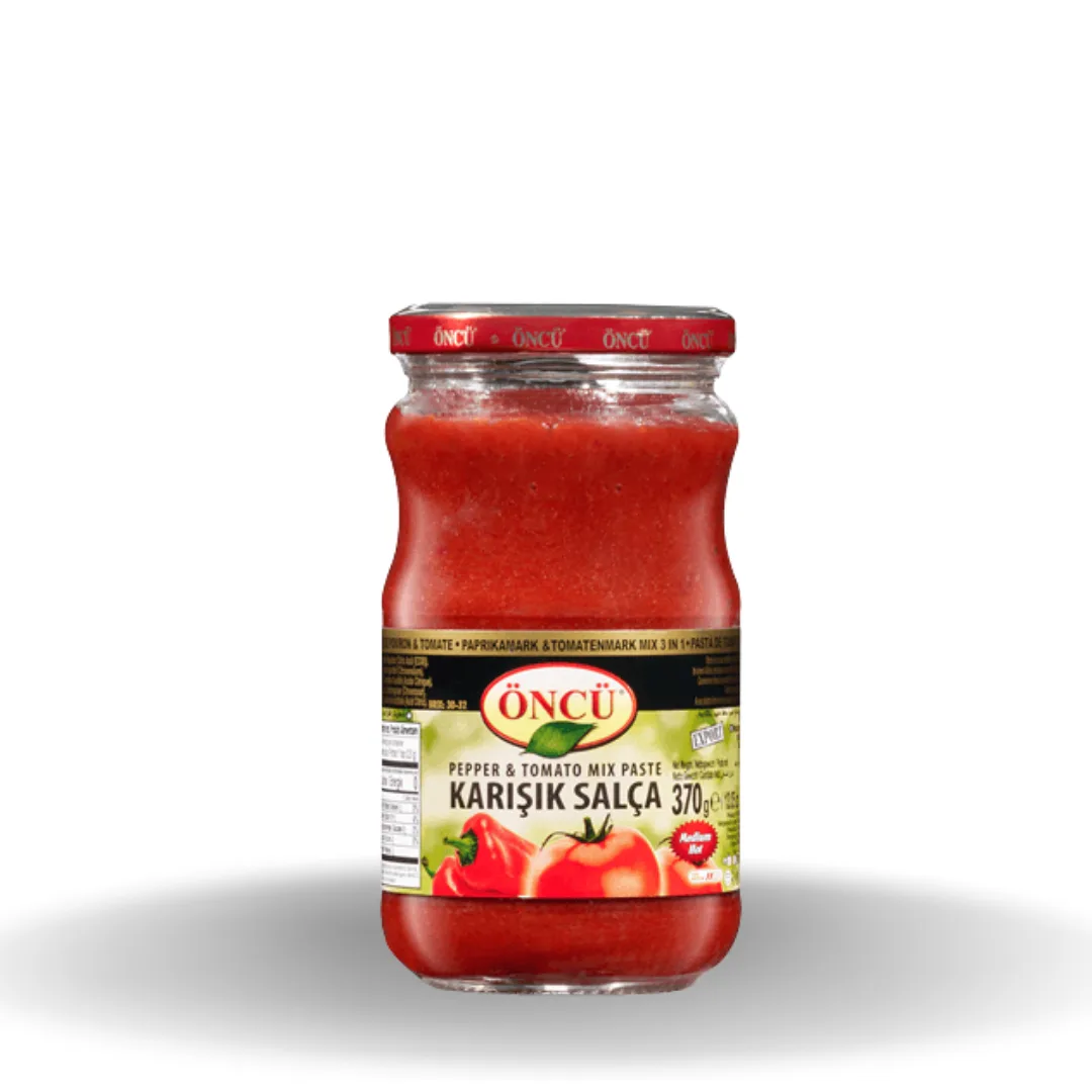 Öncü Üçü Bir Arada Karışık Salça Cam Kavanoz 370 G
