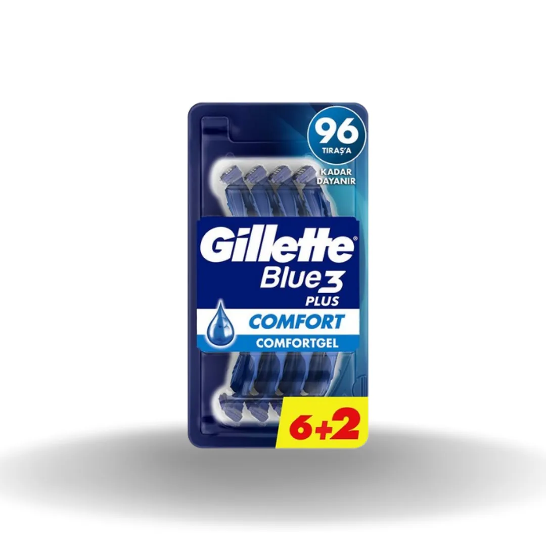 Gillette Blue3 Comfort Kullan At Tıraş Bıçağı 8'li