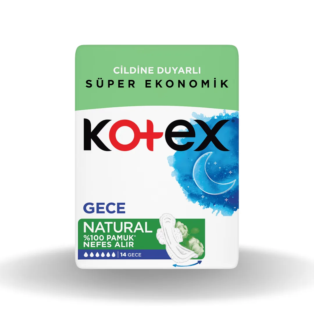 Kotex Natural Ultra Quadro Gece 14'lu