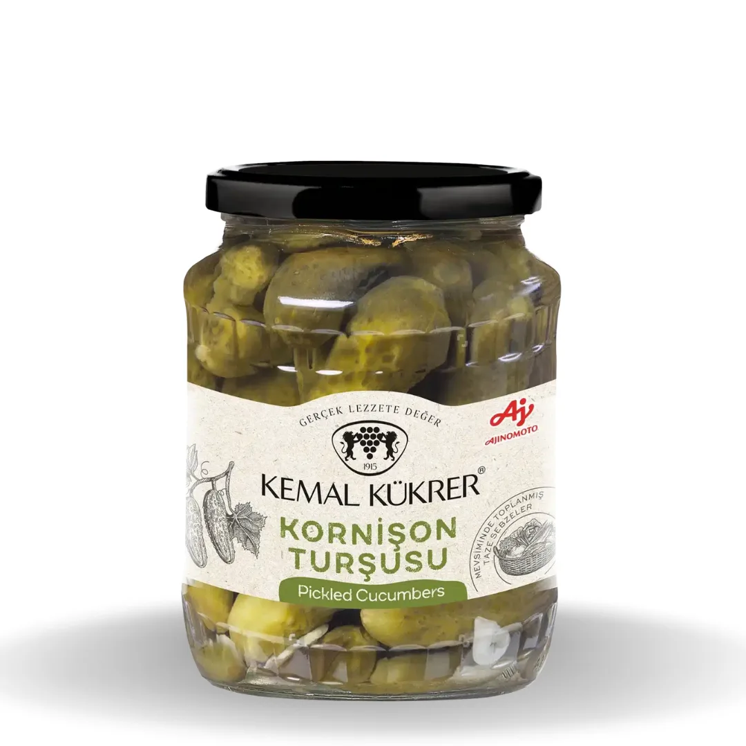 Kemal Kükrer Kornişon Turşu No:0 Cam Kavanoz 680 G