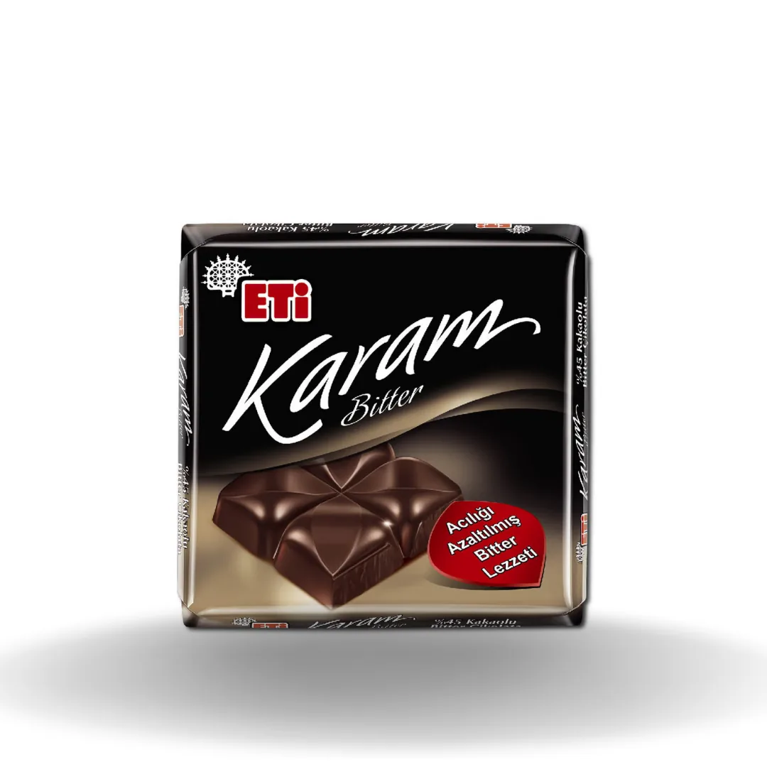 Eti Karam Kare Çikolata % 45 Bitter 60 Gr