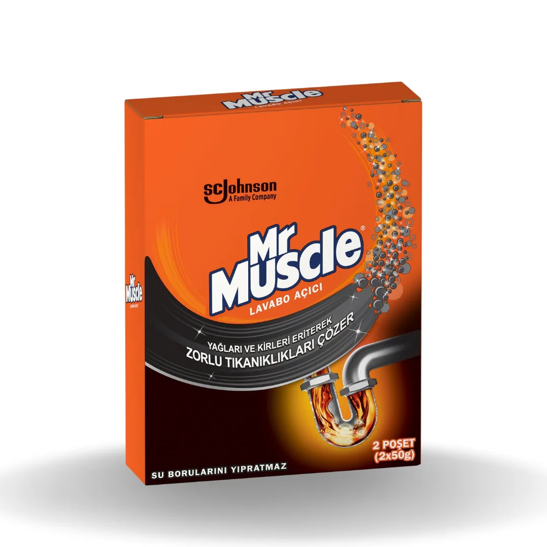 Mr.Muscle Lavabo Açıcı Toz Granül 2 Li 50 Gr