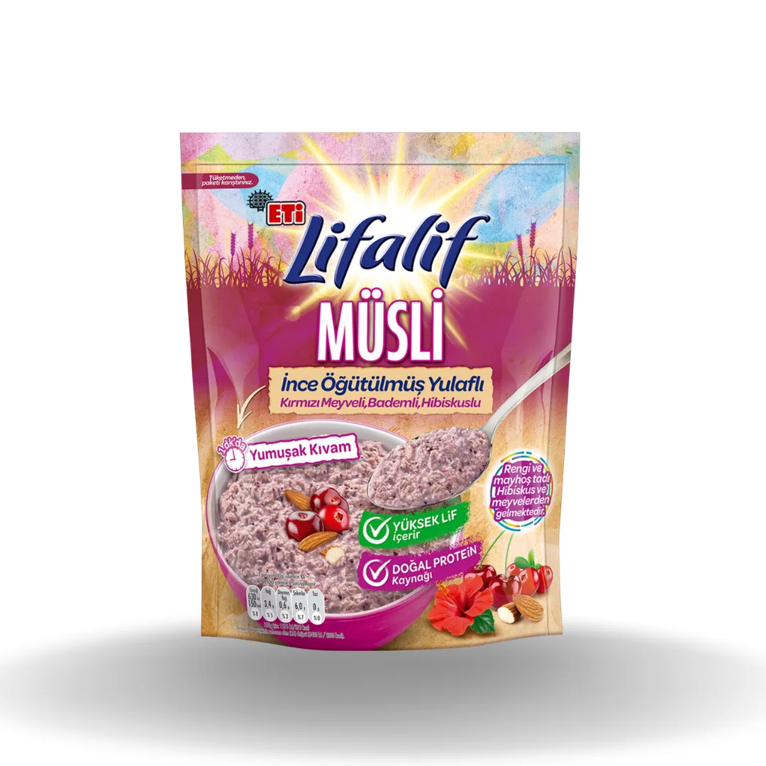 Eti Lifalif ince Öğütülmüş Müsli Hibiskuslu 250 Gr