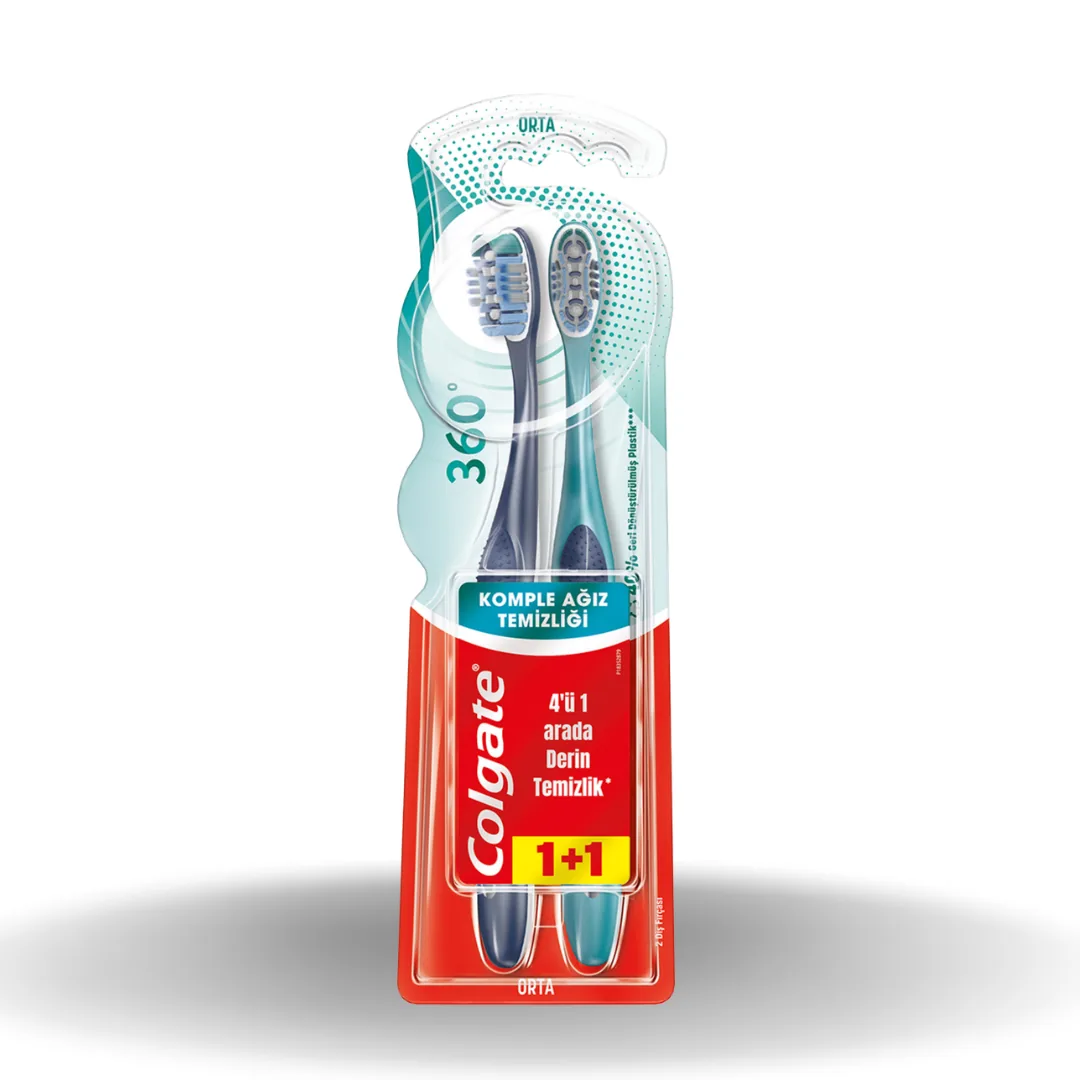 Colgate 360 Diş Fırçası Komple Ağız Orta 1+1