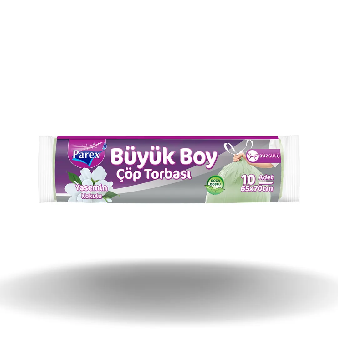 Parex Büzgülü Çöp Torbası Yasemin Kokulu Büyük Boy 10'Lu