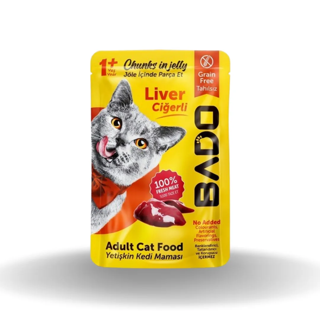 Bado Yetişkin Kedi Yaş Mama Ciğerli 85 Gr