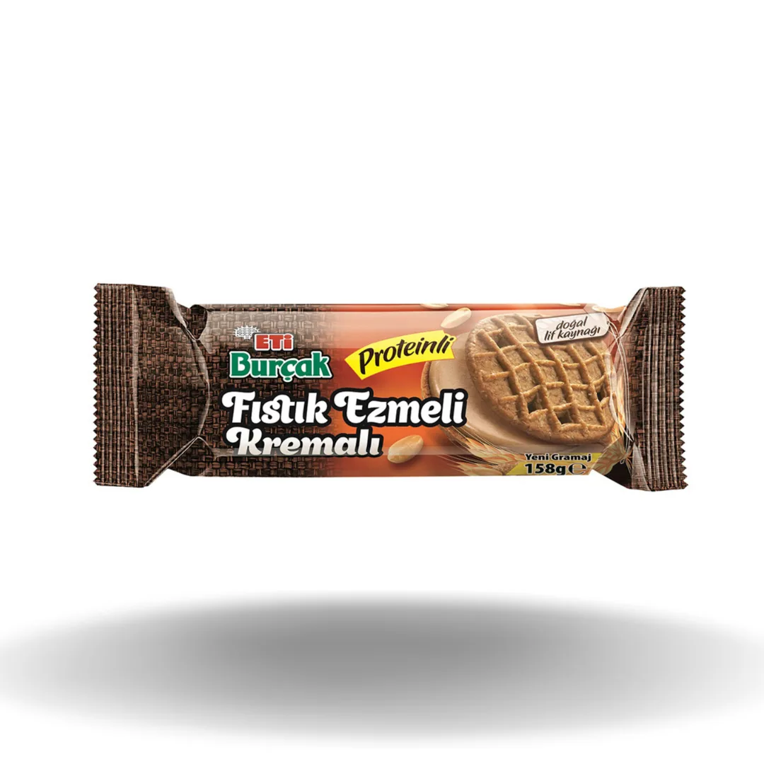 Eti Burçak Fıstık Ezmeli Kremalı Proteinli 158 Gr