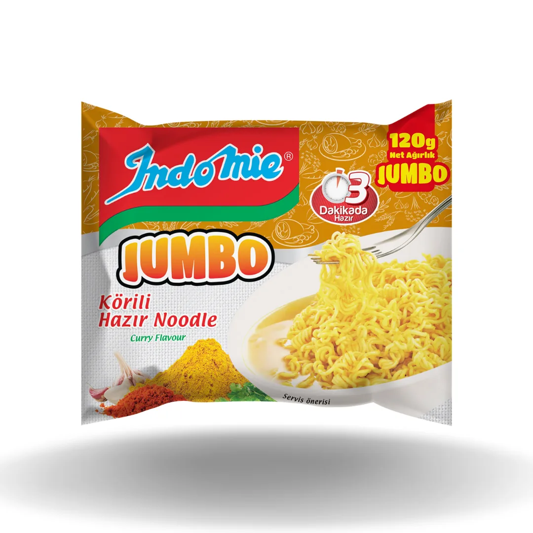 Indomie Jumbo Köri Aromalı Hazır Noodle 120 Gr