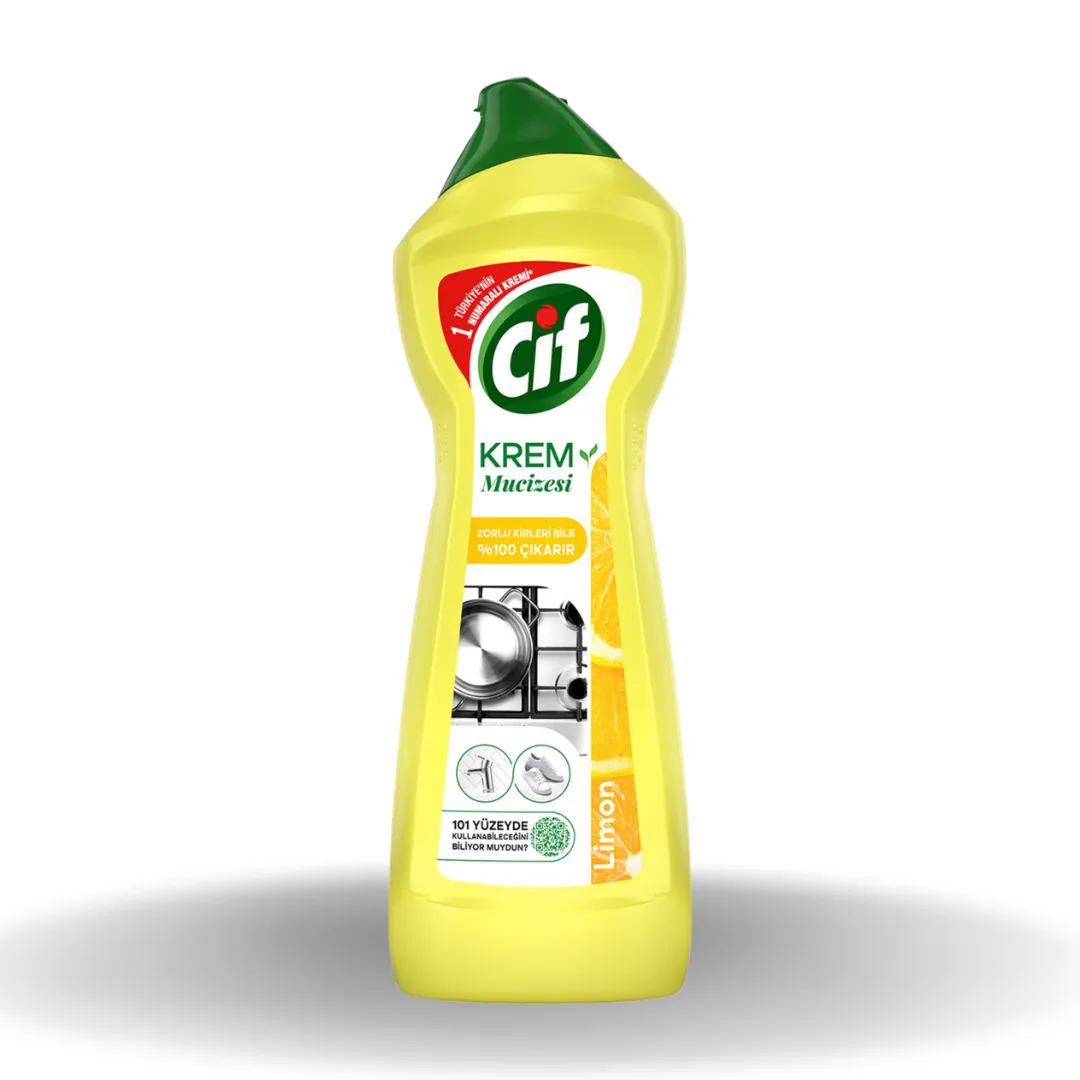 Cif Limon Kokulu Mutfak & Banyo Temizleyici Krem 750 Ml