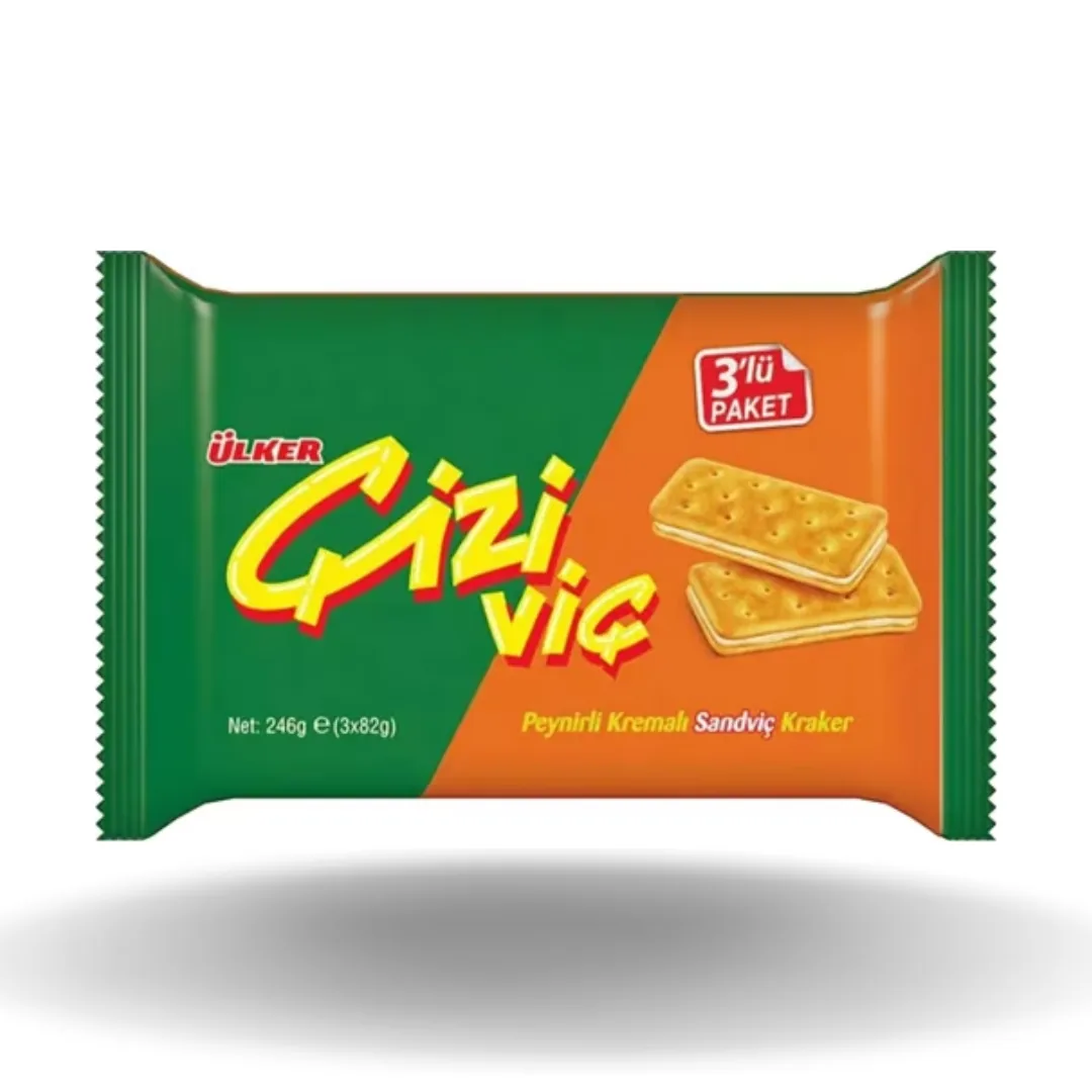 Ülker Çiziviç Peynirli Sandviç Kraker 82 Gr 3'lü