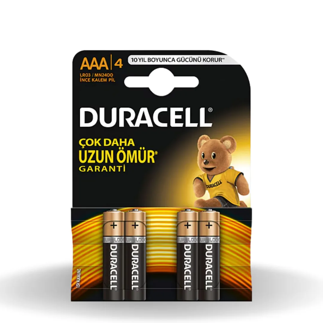 Duracell Basic İnce Kalem Pil AAA 4'lü