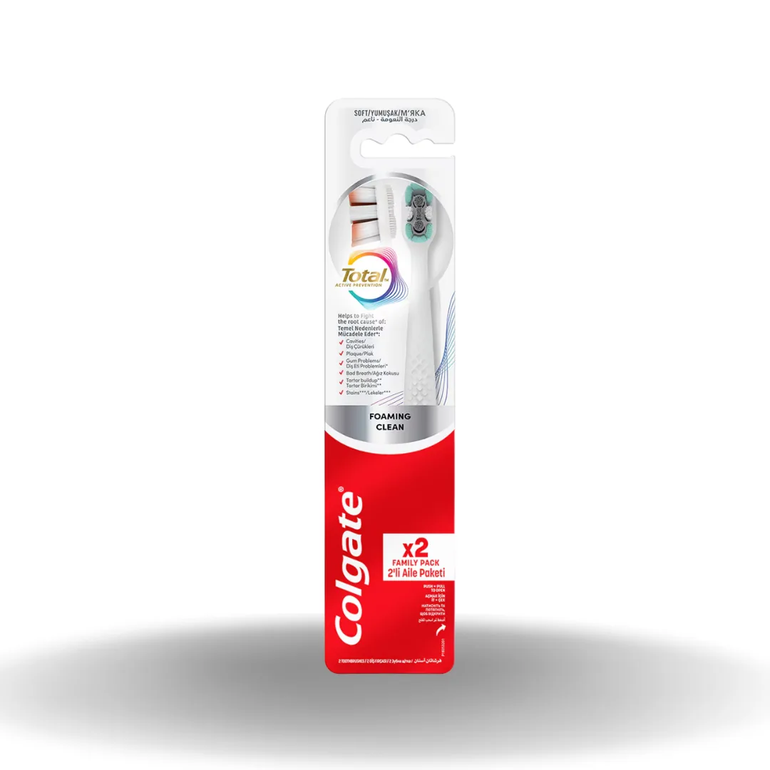Colgate Total Foaming Clean 1+1 Yumuşak Diş Firçası