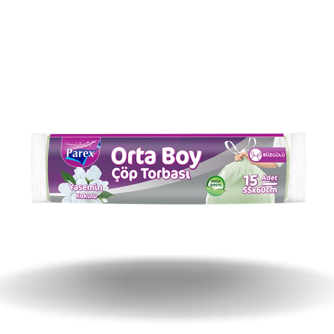 Parex Büzgülü Çöp Torbası Yasemin Kokulu Orta Boy 15'Li
