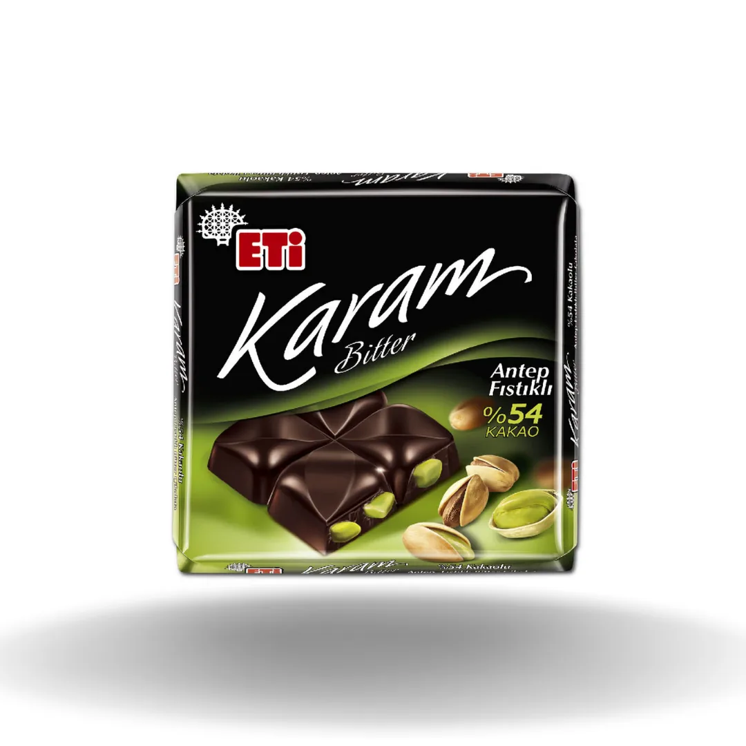 Eti Karam %54 Antep Fıstıklı Bitter Çikolata 60 Gr