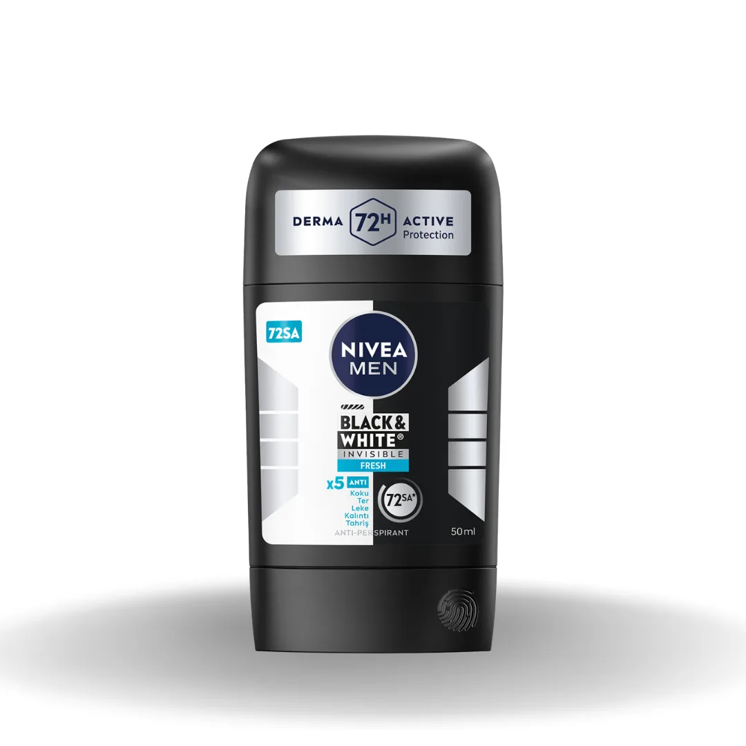 Nivea Stick Deodorant Invisible B&W Fresh Erkek 50Ml