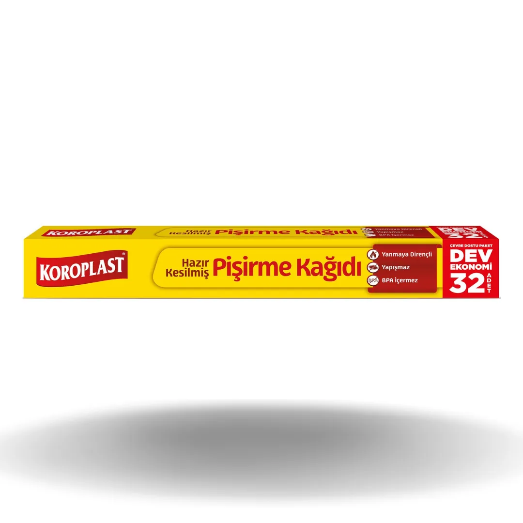 Koroplast Hazır Kesilmiş Pişirme Kağıdı Dev Ekonomi 32'li