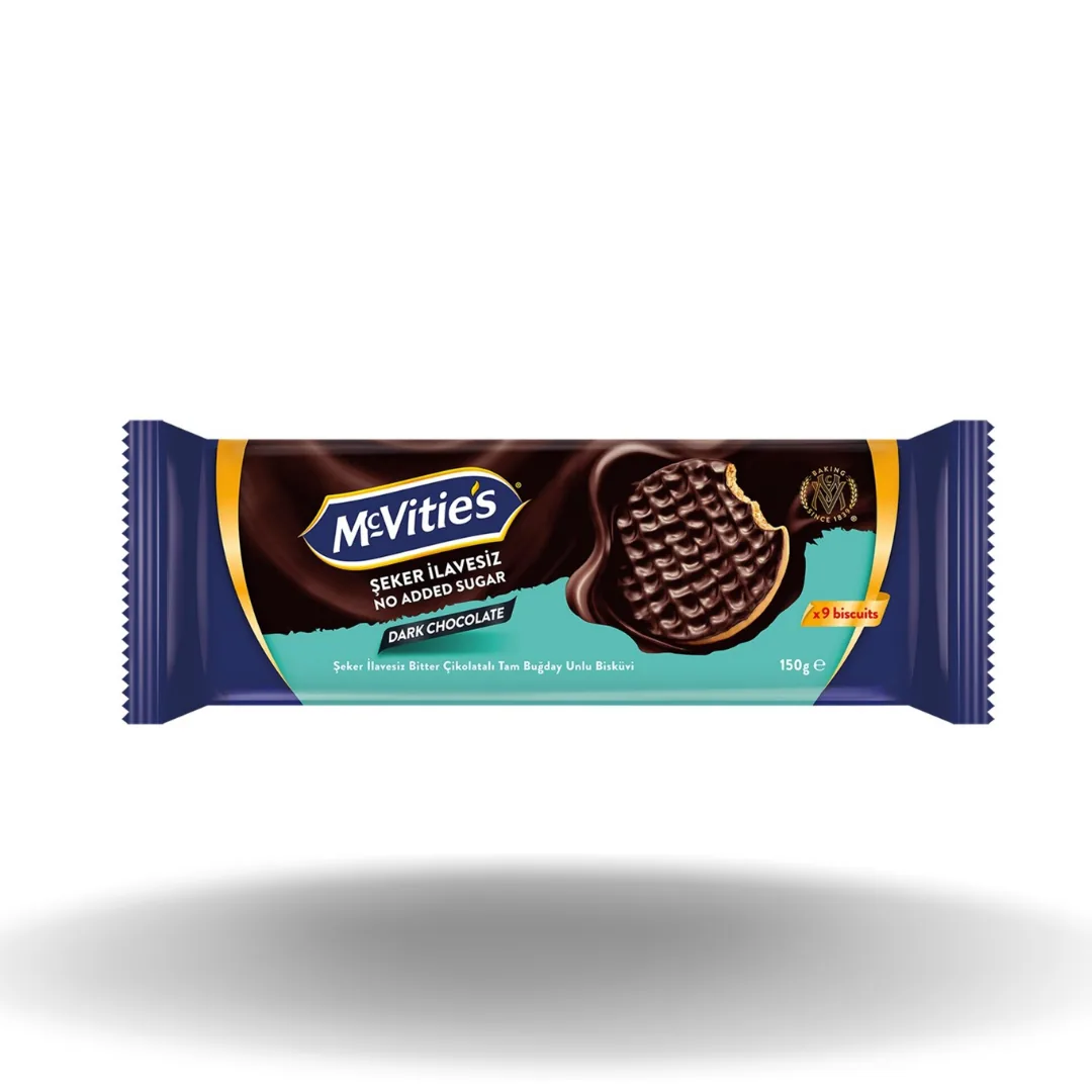 Mcvities Digestive Şekersiz Bisküvi Bitter Çikolata Kaplı 150 Gr