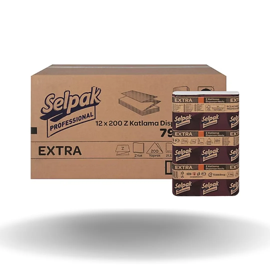 Selpak Pro Extra Z-Katlı Dispenser Havlu 200'lü Koli x12
