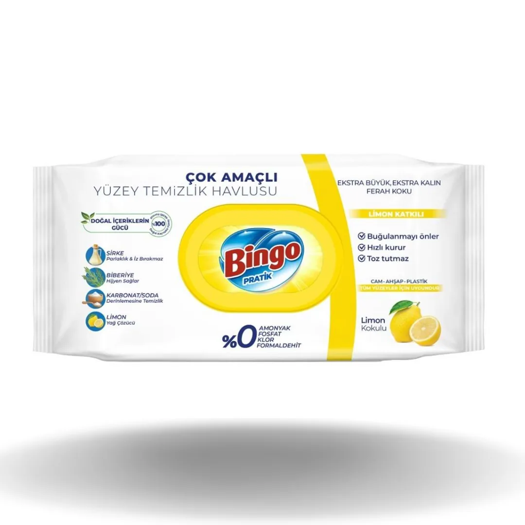 Bingo Yüzey Temizlik Havlusu Limonlu 96'lı