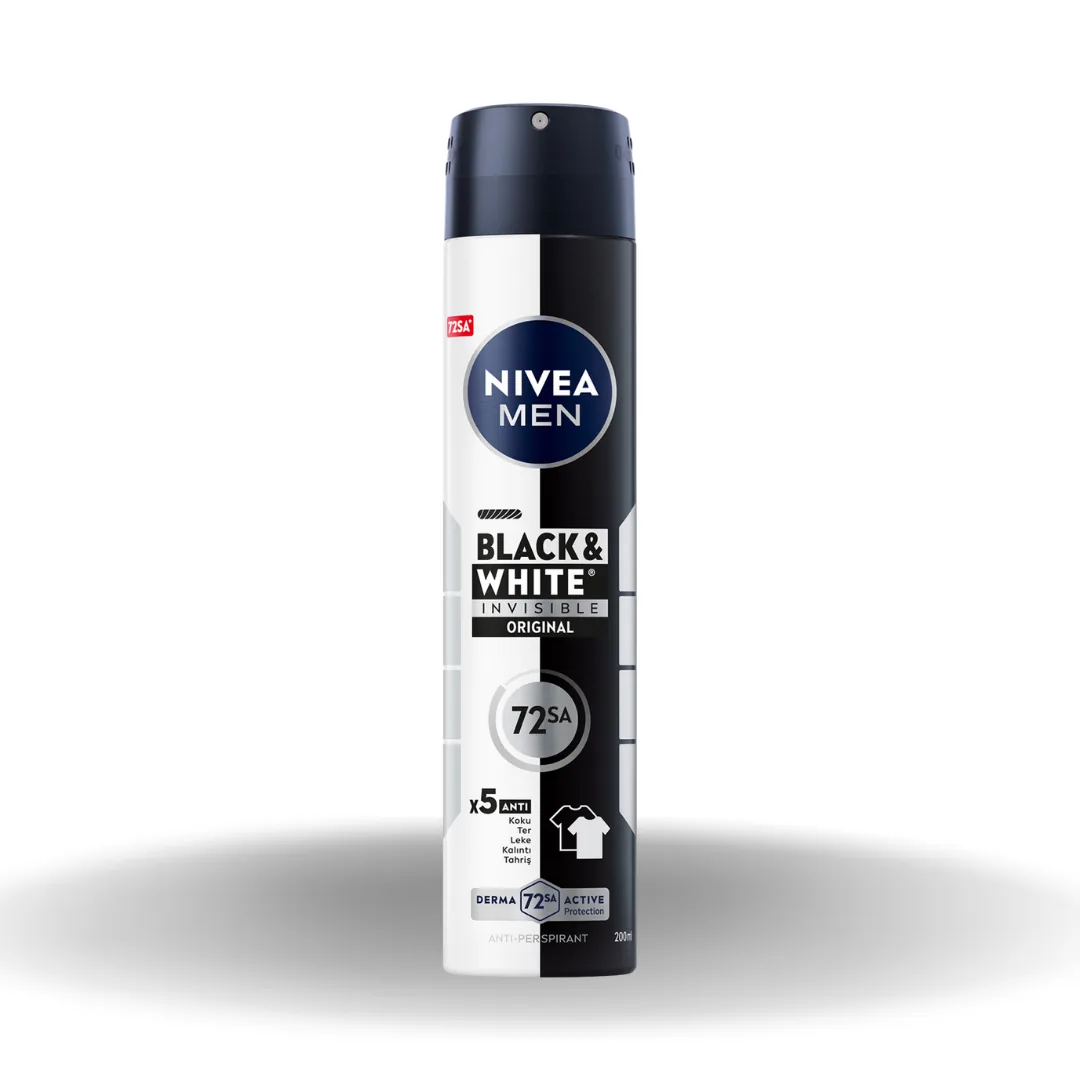 Nivea Black & White invisible Erkek Deodorant 200 Ml