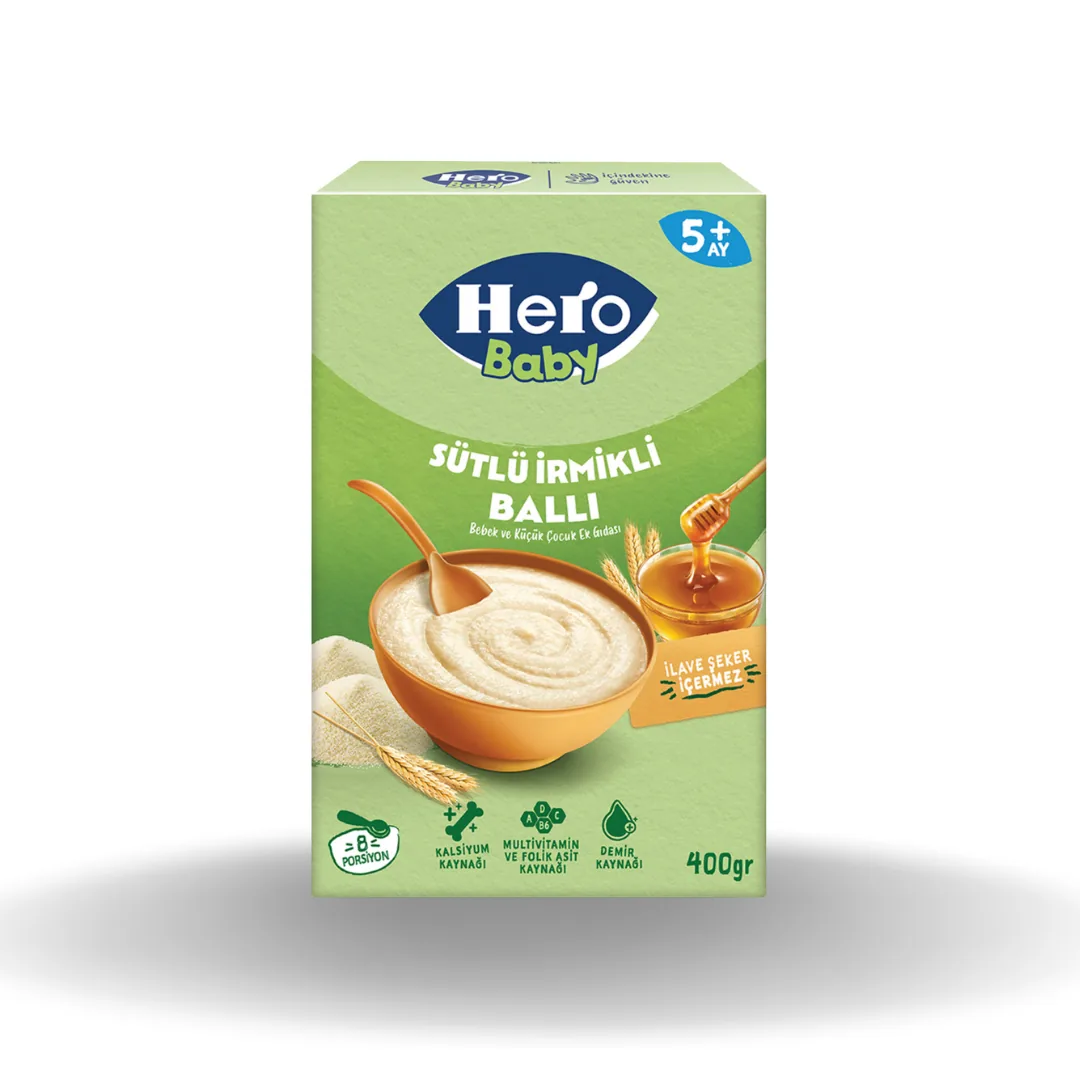Hero Baby Ek Besin Sütlü İrmikli Ballı 400 Gr