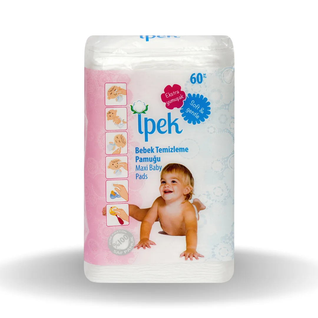 ipek Bebek Temizleme Pamuğu 60 LI