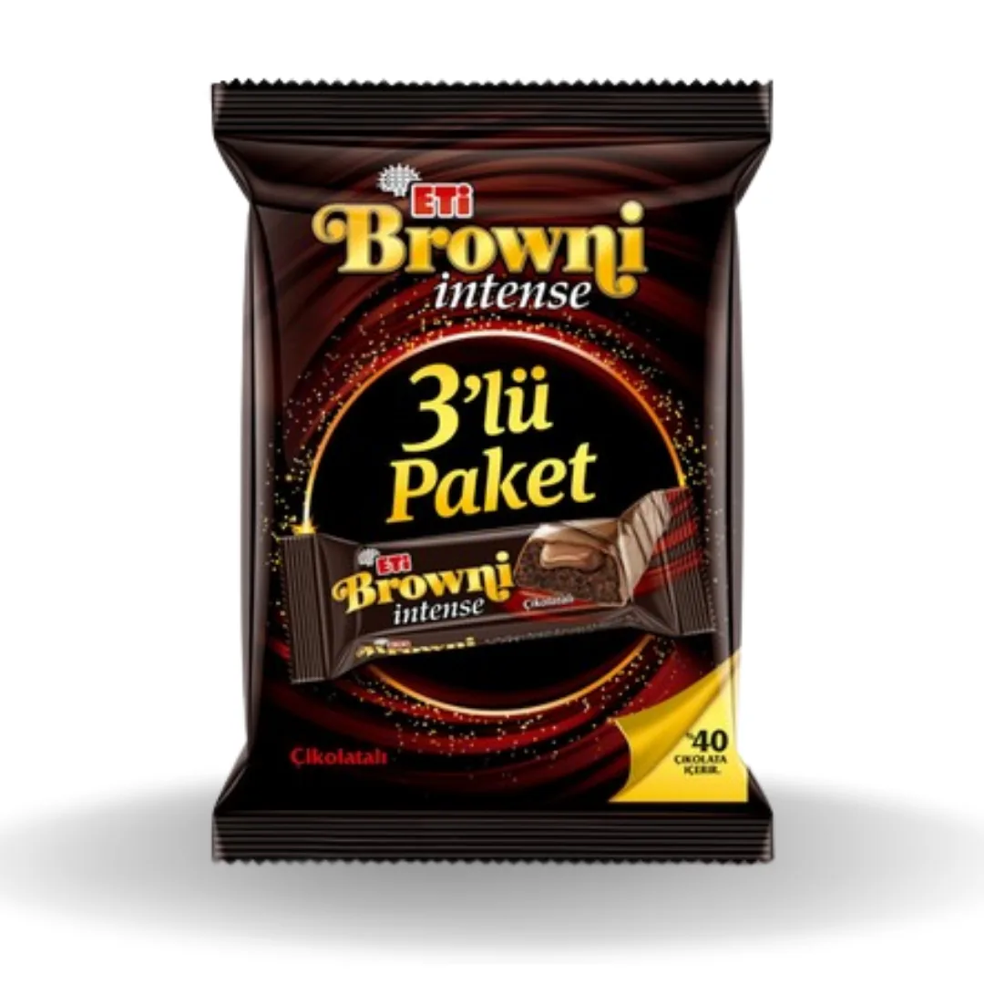 Eti Browni intense Çikolata Kaplı Kek 3'lü 150 Gr