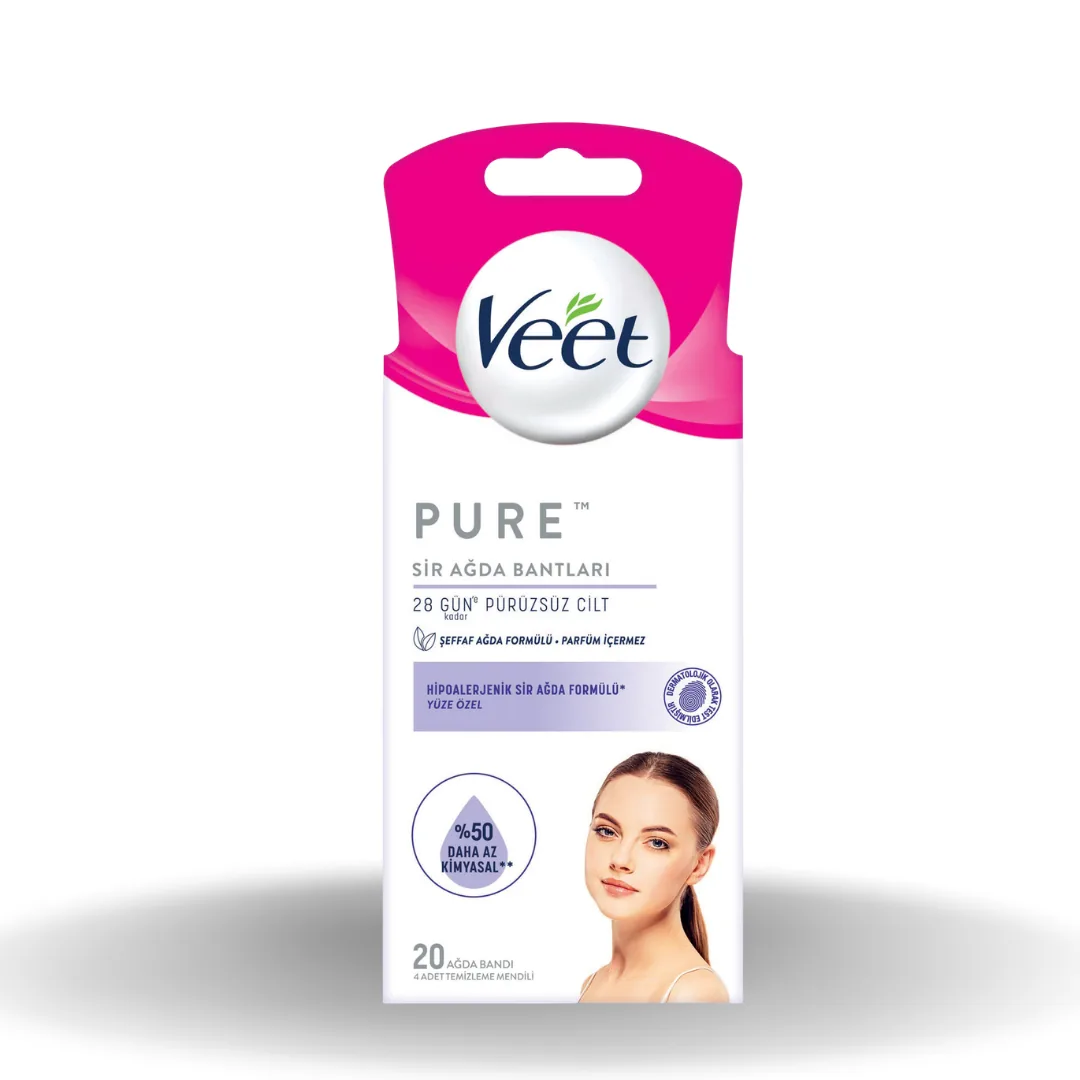 Veet Pure Yüz Ağda Bandı Hassas Ciltler 20'li
