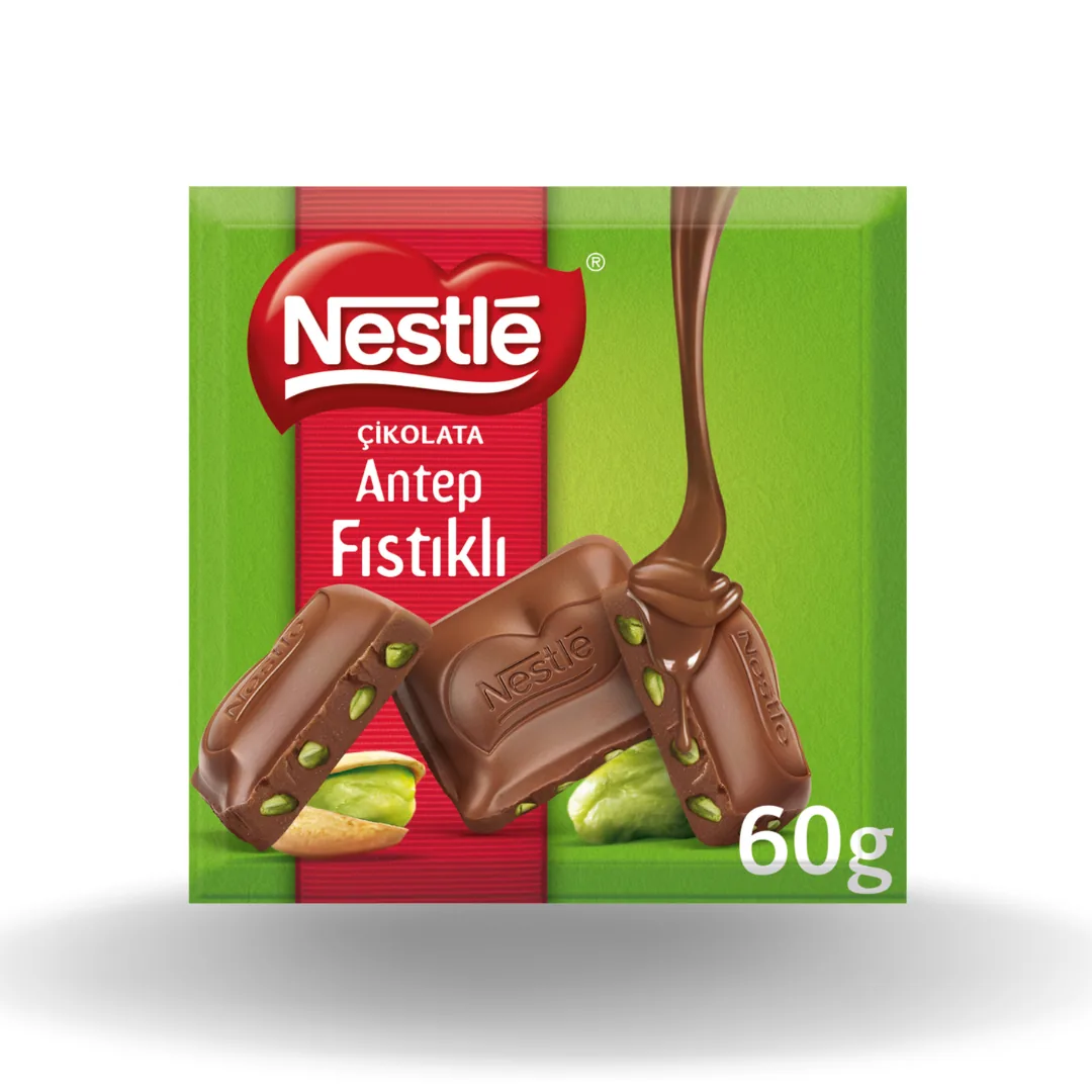 Nestle Classic Tam Fıstıklı Kare Çikolata 60 Gr