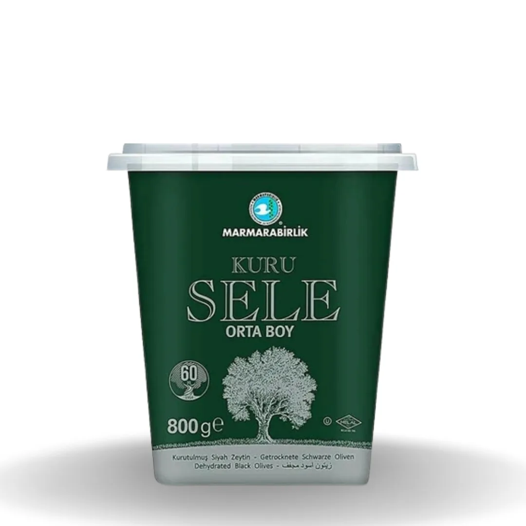 Marmarabirlik Lüks Kuru Sele Siyah Zeytin 381-410 Pet 800 Gr